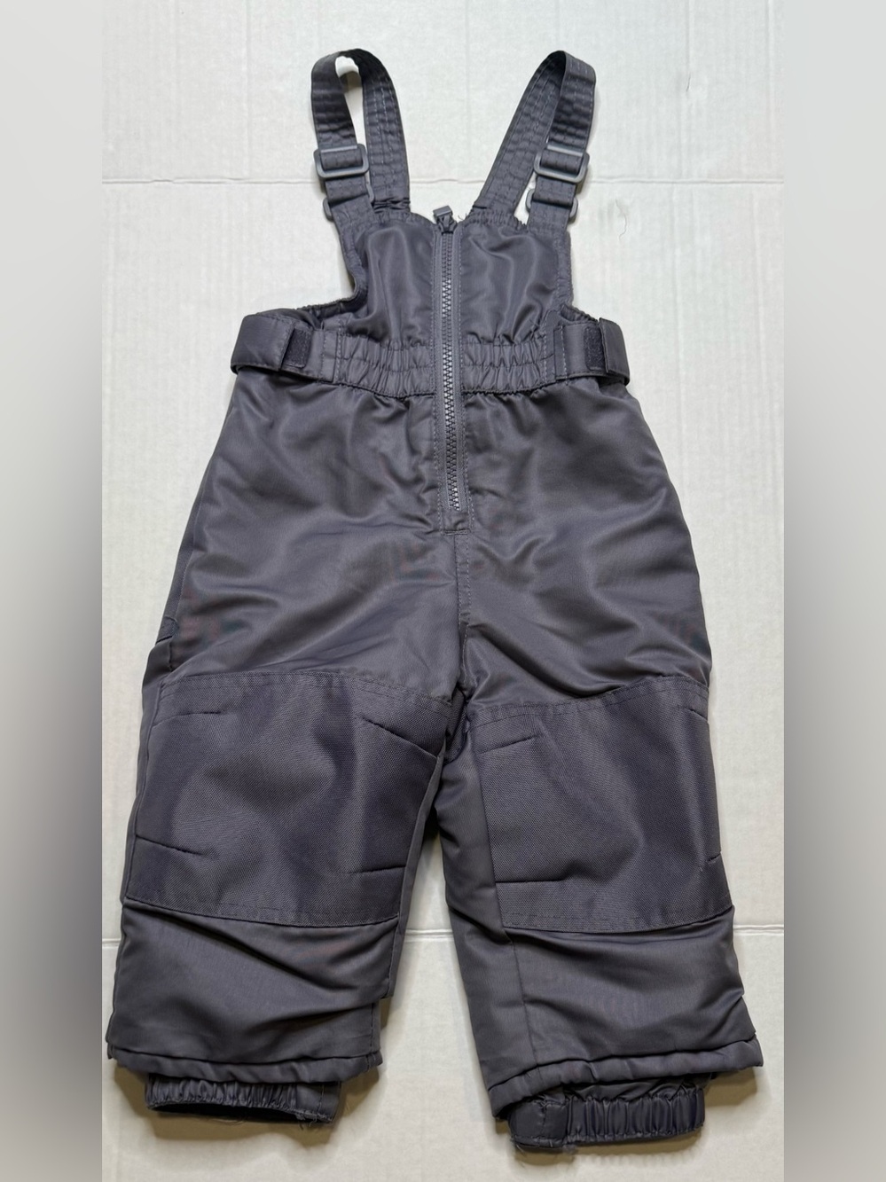 Cat & Jack Toddler Snow Bib Pants Gray 12M Winter Snow Pantsuit